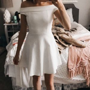 White elegant tea dress